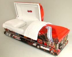 firefighter casket