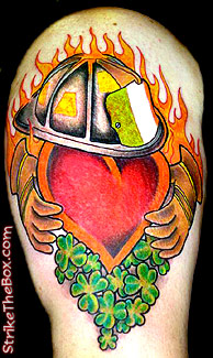 Irish firefighter tattoo