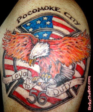 patriotic firefighter tattoo