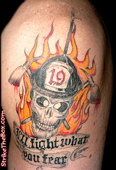 Belgium firefighter tattoo