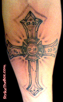 spiritual cross with maltese tattoo