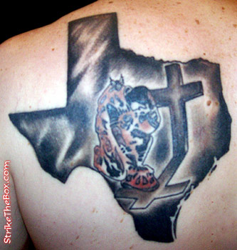 Texas firefighter spiritual tattoo