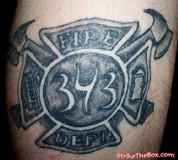 world trade center firefighter tribute ink