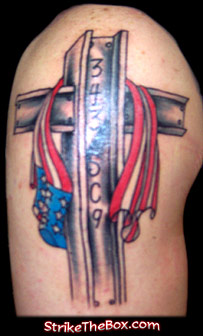 Memorial tattoo for WTC & Charleston 9 firefighters